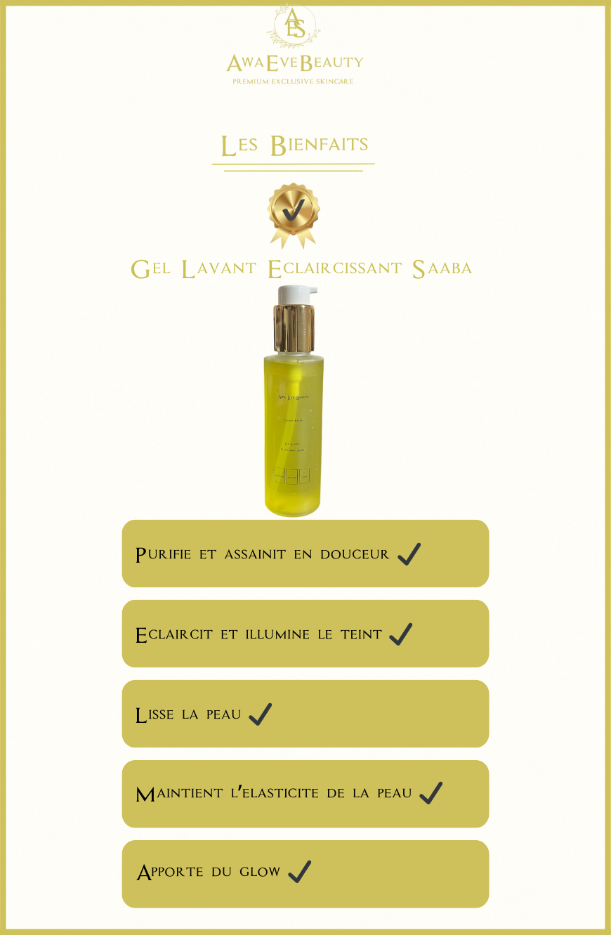 Gel Visage Lavant & Eclaircissant Saaba