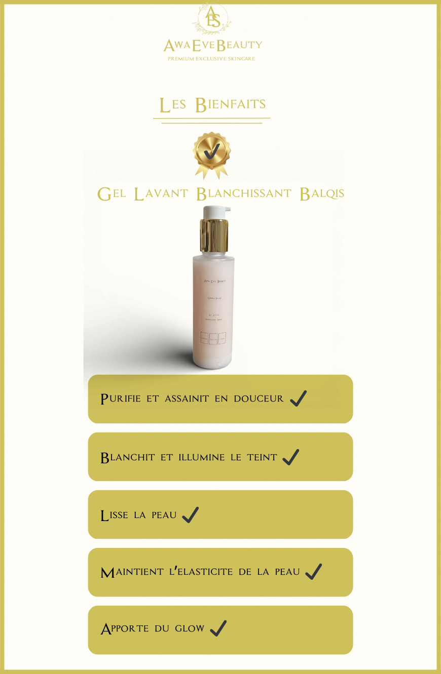 Gel Visage Lavant & Blanchissant Balqis
