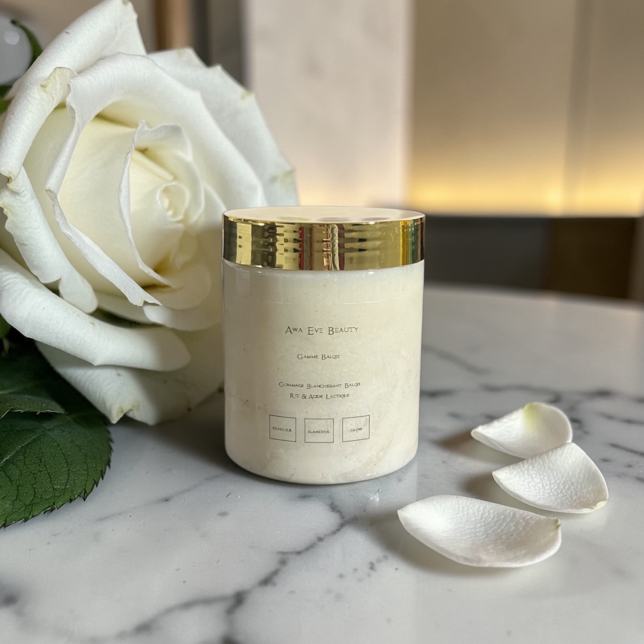 Gommage Blanchissant Riz & Acide Lactique Balqis