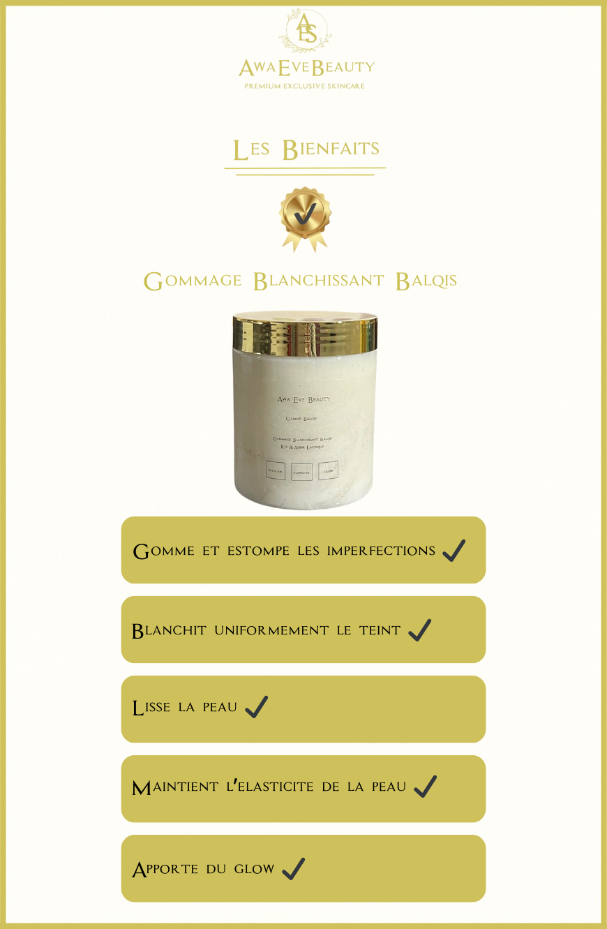 Gommage Blanchissant Riz & Acide Lactique Balqis