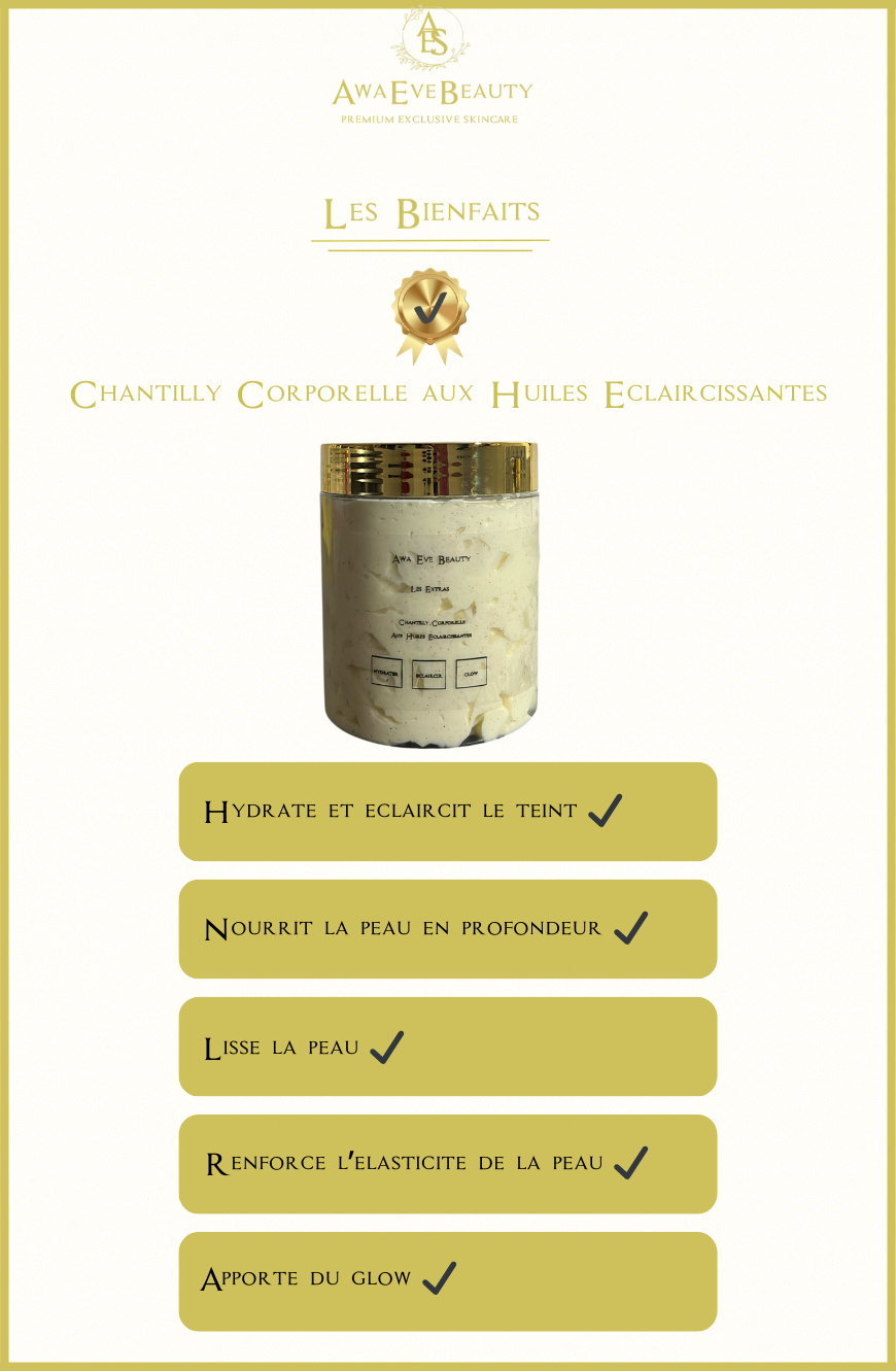 Chantilly Corporelle aux Huiles Éclaircissantes