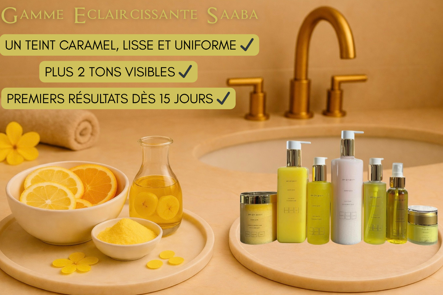 Gamme Eclaircissante Saaba (avec Gel)